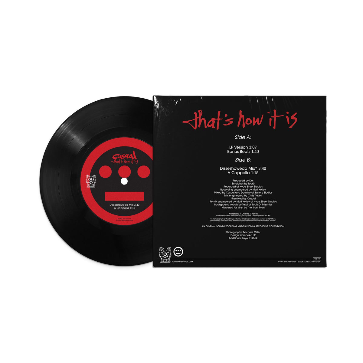 Casual That's How It Is 7" with record — back of sleeve