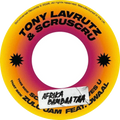 Tony Lavrutz and Scruscru Afrika Bambaataa b/w Zulu Jam 7-inch vinyl label artwork