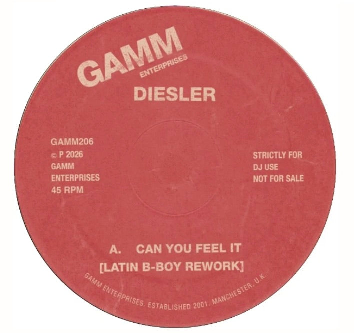 Diesler Can You Feel It red GAMM 7-inch vinyl label