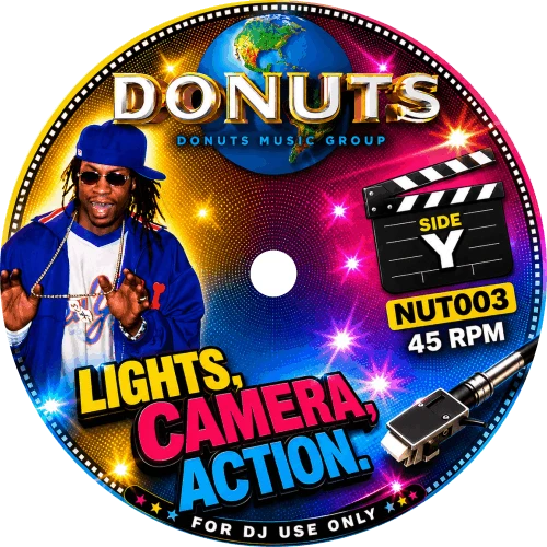 Side B label - Lights, Camera, Action