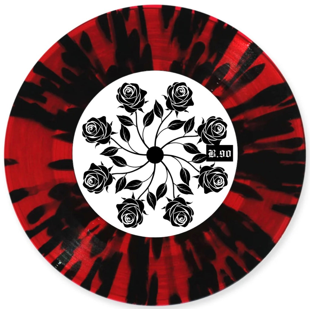 J.Diggins - B.90 Side B label - Red/Black Splatter 7"